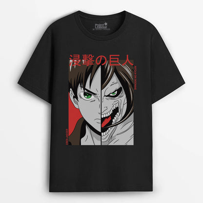 Split Face Attack On Titan Unisex T-Shirt