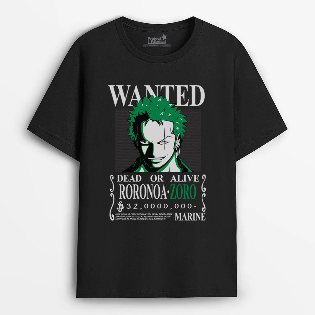 Roronoa Zoro Wanted One Piece Unisex T-Shirt