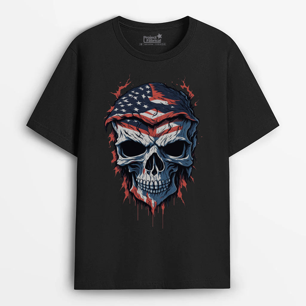 American Flag Skull Unisex T-Shirt