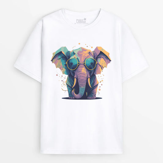 Elephant Wearing Shades Unisex T-Shirt